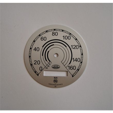 Kilométeróra számlap 0-160km/h, Jawa 350 typ 18 Perak 1950--