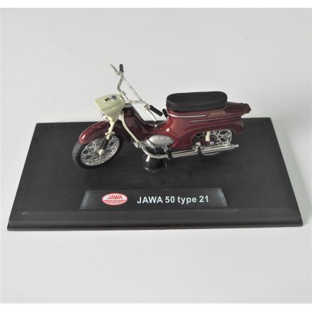 Makett: Jawa 50 typ 21 (sötétpiros színű)