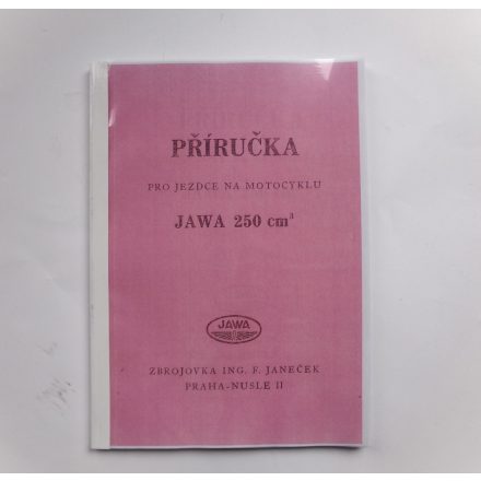 Kézikönyv, Jawa 250 Special - Cseh nyelven,, A4 formátum, 53 oldal